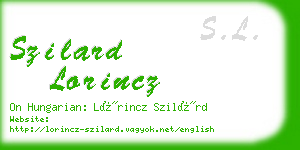 szilard lorincz business card